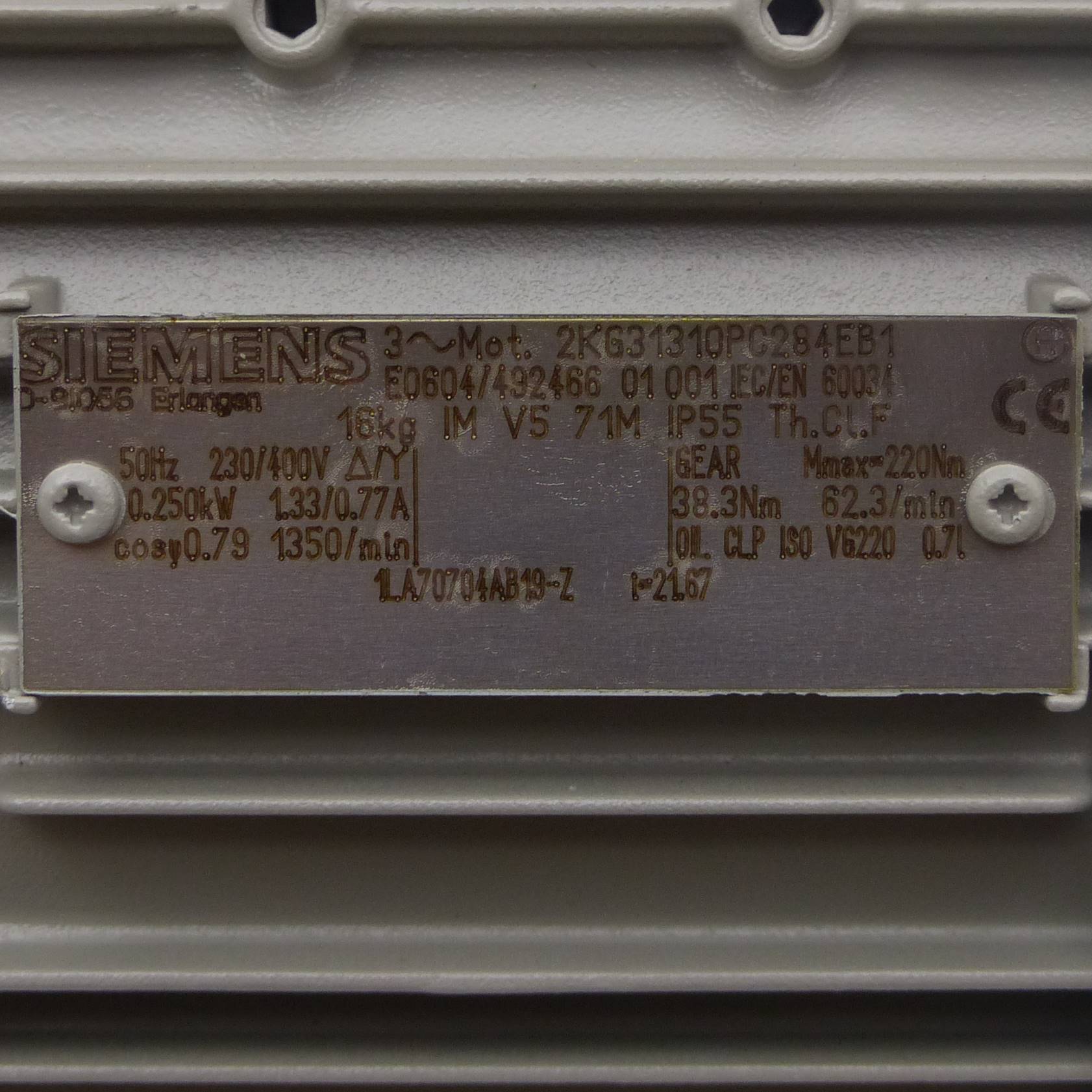 Siemens Getriebemotor 2KG31310PC284EB1 ( 2KG31310PC284EB1)