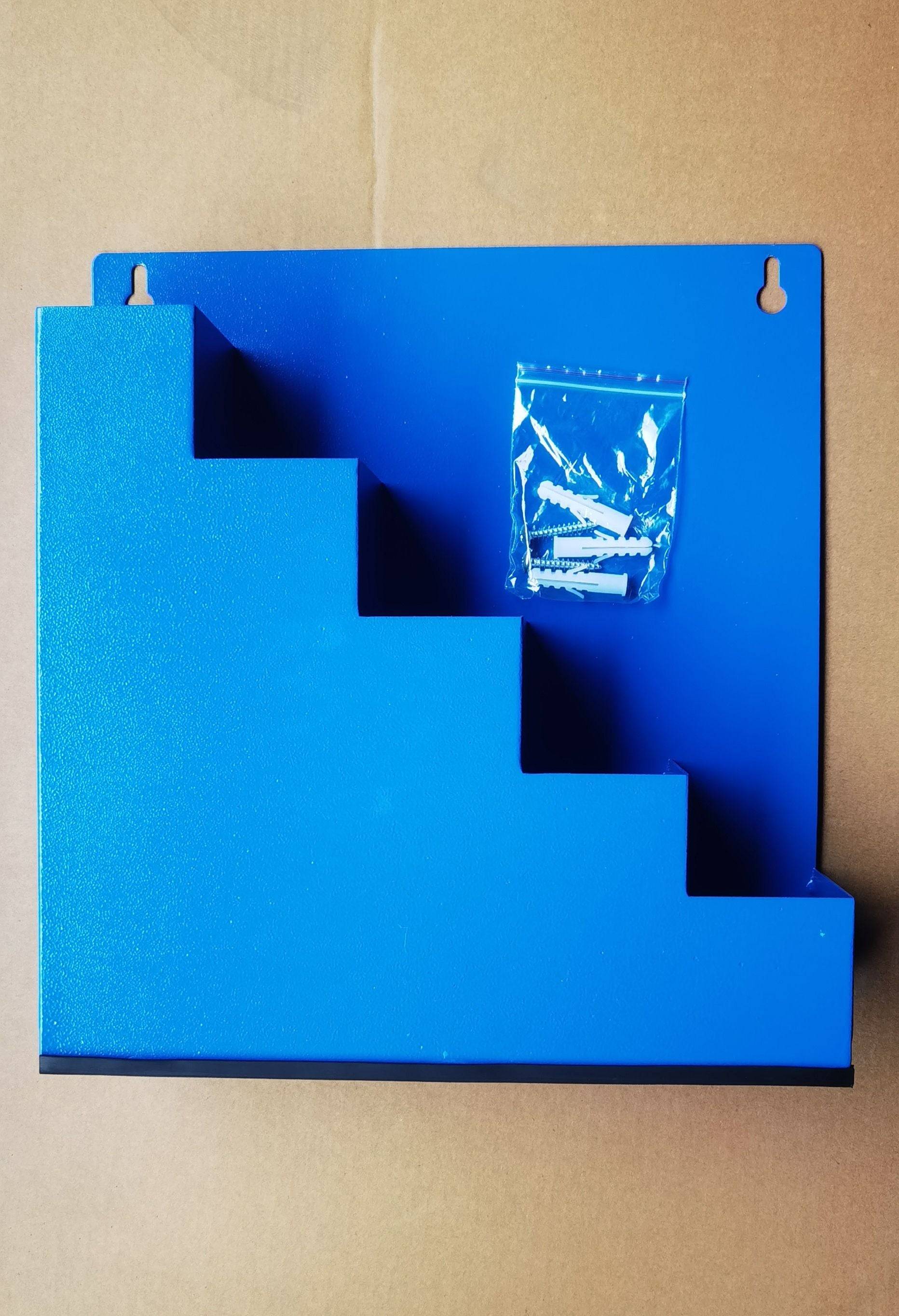 HorzeFix Wandhalter Blau Ordnungsbox Kabelbinderset mit 5x 100 Stück in Grau