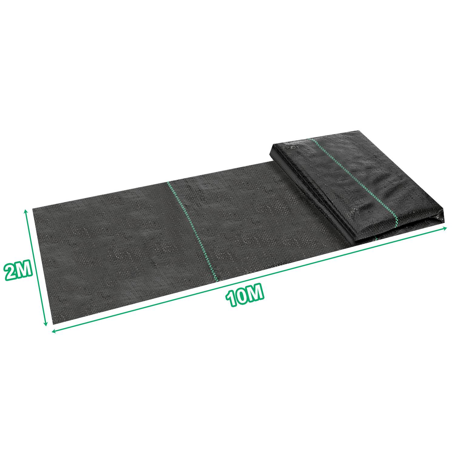 Unkrautvlies 100g/㎡ Unkrautfolie Wasserdurchlässig Unkrautflies für Garten Unkrautgewebe mit Nägel & Trennlinie 20m² Anti-Unkraut UV-beständig,