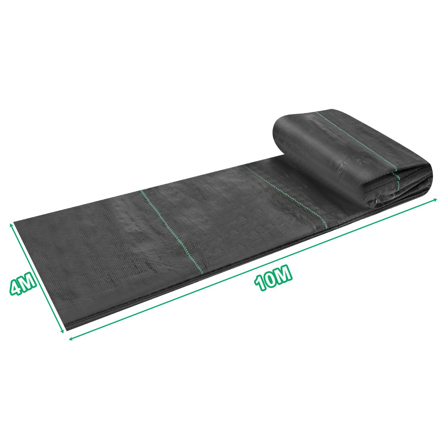 40 m² Unkrautflies Bändchengewebe Unkrautgewebe Mulchflies Mulchgewebe schwarz 4m x 10m
