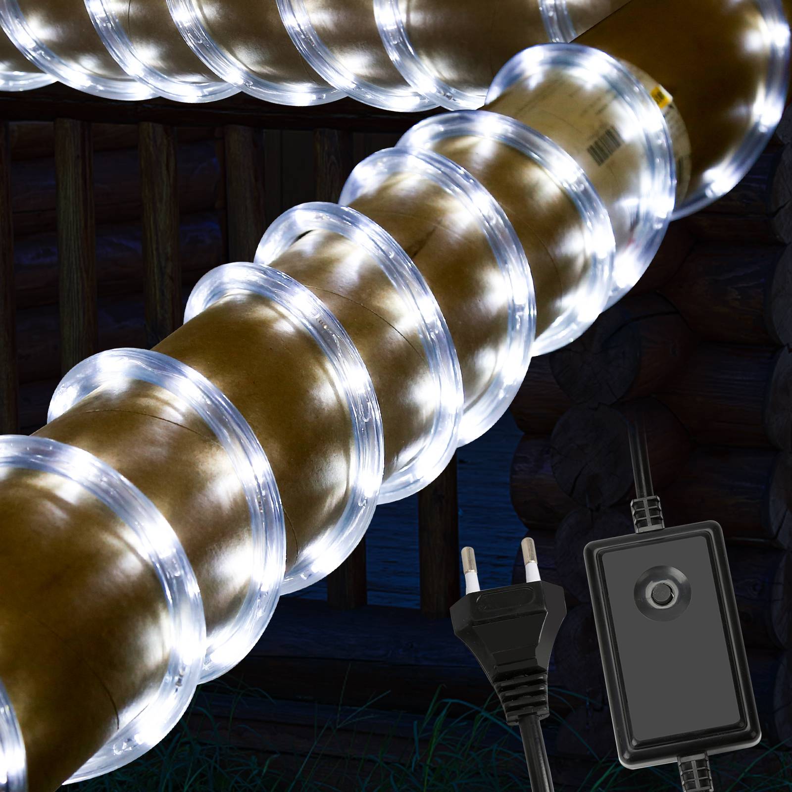 10M LED Lichterschlauch Lichtschlauch Lichterkette fuer Aussen und Innen mit 240 LEDs Weihnachtsbeleuchtung Weihnachten Deko Kaltweiß