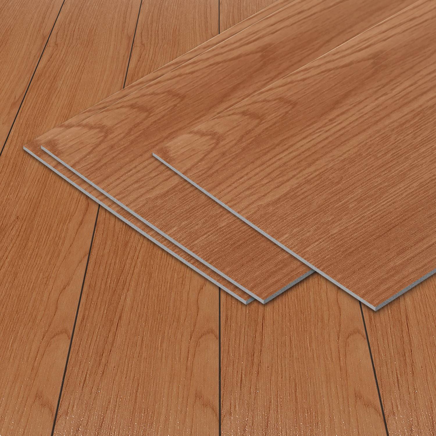 PVC Bodenbelag Vinylboden Selbstklebend 36 Stück 5m², Wasserfest Rutschfest für Küche, Wohnzimmer, Balkon (Braun oak)