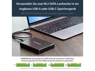 STARTECH M.2 NGFF SATA Festplattengehäus Komponenten Zubehör für Speicherlaufwerke