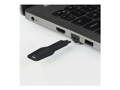 LINDY RJ45 Port Schlösser SCHWARZ, 10 Stck + 1 Schlüssel Multimedia-Technik Notebookschlösser