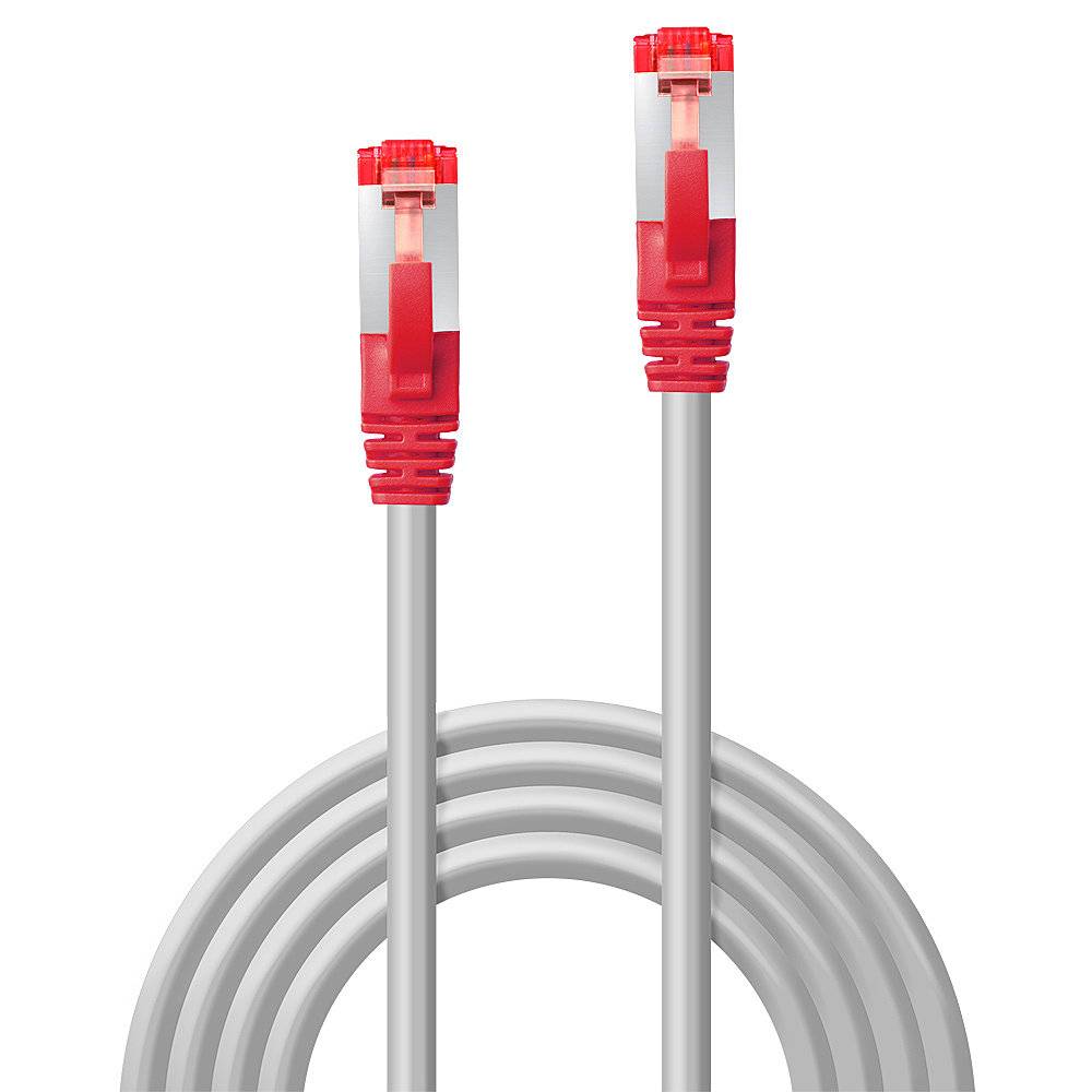 LINDY Patchkabel Cat6 CrossOver S/FTP grau/rot 0.50m Kabel RJ45 Cat.6