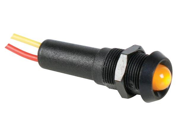 LED-SIGNALLEUCHTE 24 V GELB - SCHWARZES GEHÄUSE