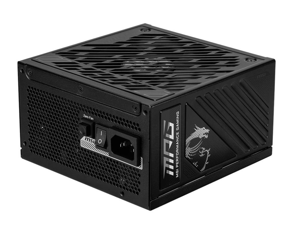 MSI MPG A850GS PCIE5, 850 W, 100 - 240 V, 50/60 Hz, Aktiv, 120 W, 850 W