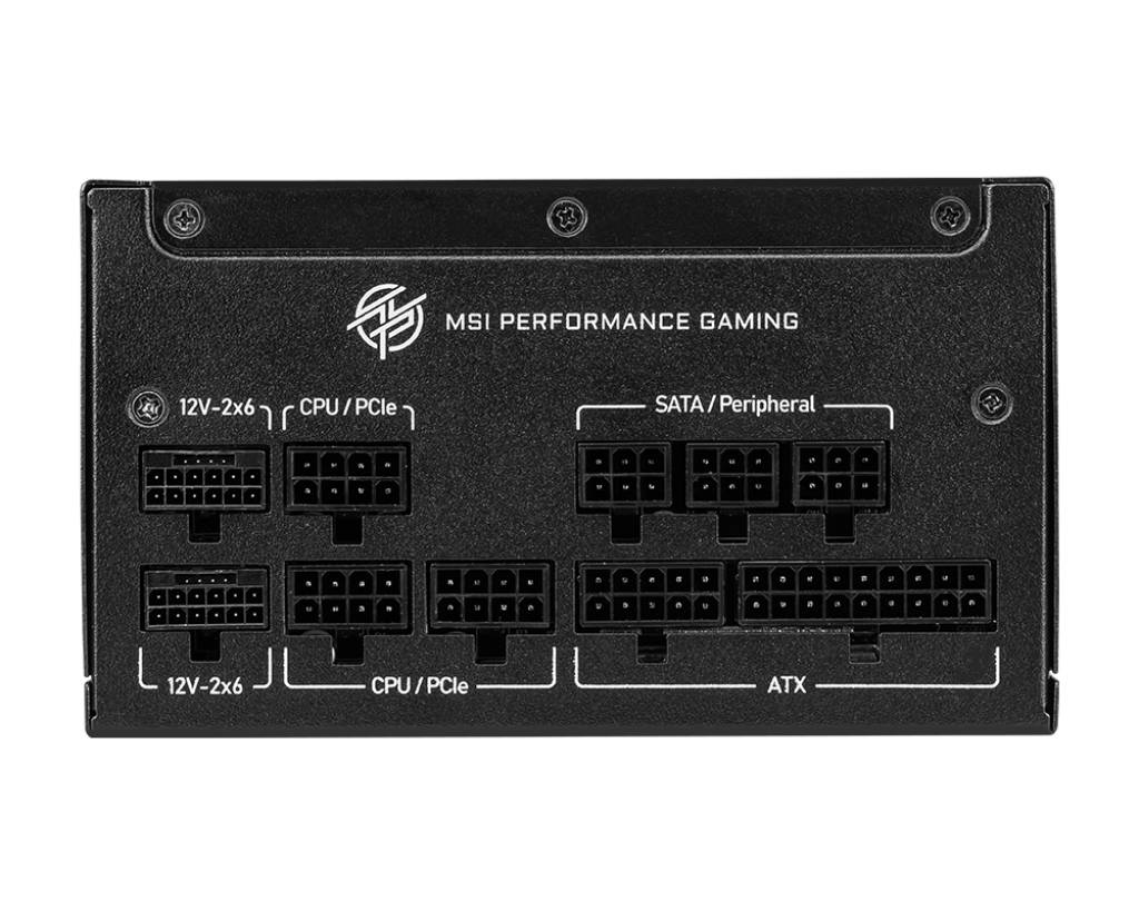 MSI MPG A850GS PCIE5, 850 W, 100 - 240 V, 50/60 Hz, Aktiv, 120 W, 850 W