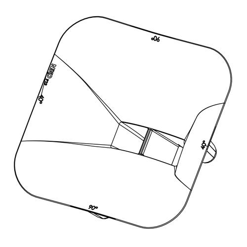 NEXO PNU-P12FLG9040-BK - HORN-Abstrahlungsadapter für P12 Lautsprechersysteme (90° x 40° Öffnungswinkel) - schwarz