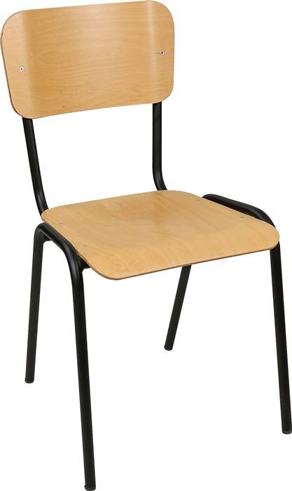 Stapelstuhl Buche natur lack.STA schwarz BMV