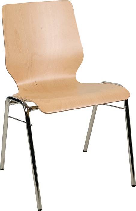 Stapelstuhl Buche natur,B1 Lack STA 201,5mm verchr.Modell 1 St.BMV