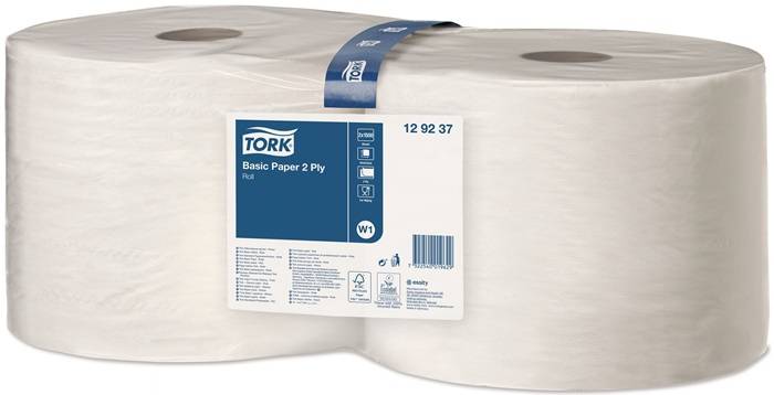 Putztuch TORK 129237 L.ca.340 mmxB.ca.235mm weiß 2-lagig,perforiert,geprägt 2 Rl