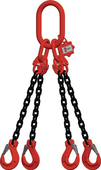 Anschlagkette 4-strängig,Güte 8 L1000xS8mm Trgf.4250/3000kg MCBULL