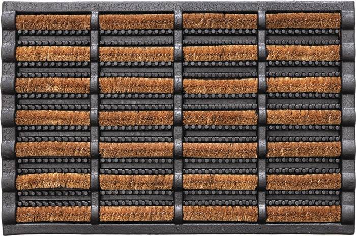 Fußmatte schwarz/natur 60% Gum./40% Kokos L600xB400xS25mm