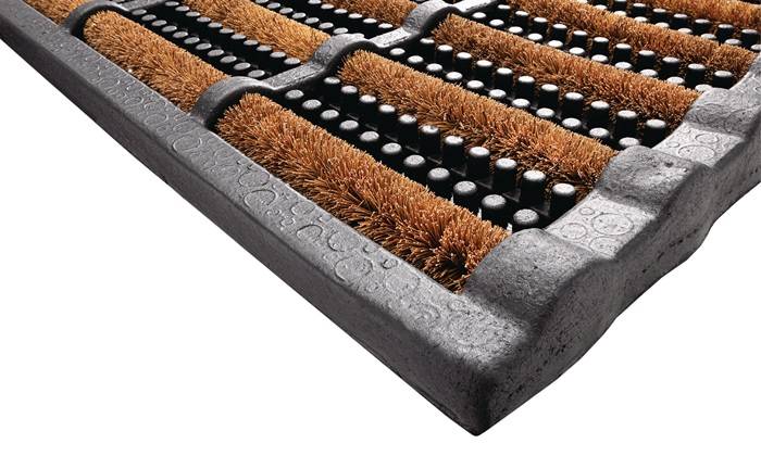 Fußmatte schwarz/natur 60% Gum./40% Kokos L600xB400xS25mm