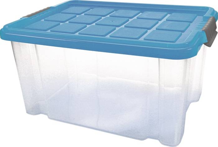 Kunststoffbehälter eck.15l PP transp.L400xB300xH200mm m.Deckel MAIER