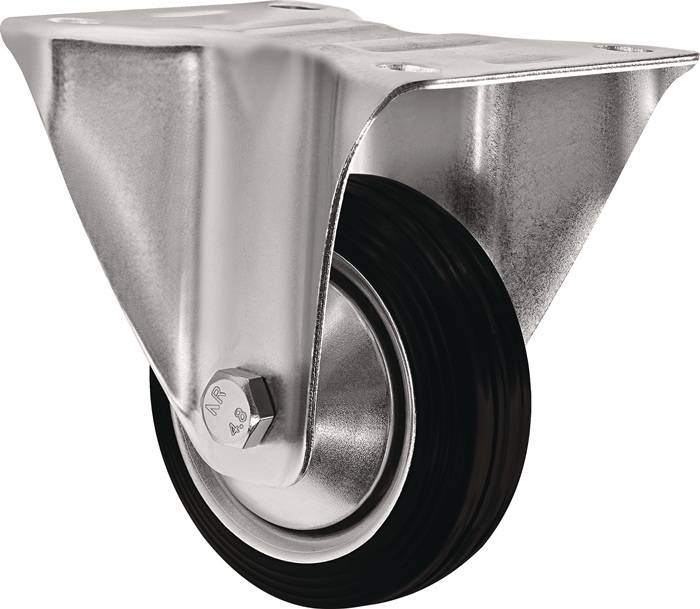 Bockrolle D.100mm Trgf.75kg VG Platte L105xB80mm TECWERK