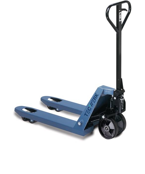 Gabelhubwagen Gabel-L.800mm Trgf.2500kg STA taubenblau PUR/PA TECWERK