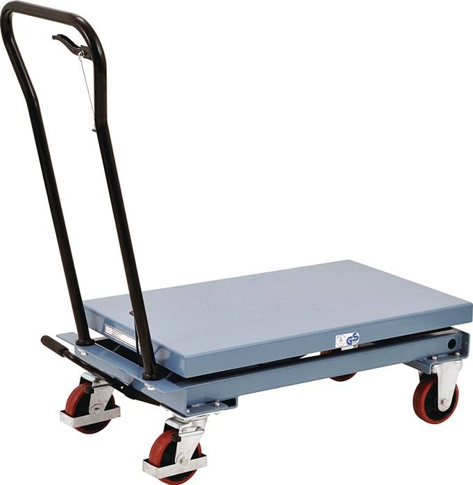 Scherenhubtischwagen Trgf.150kg Hubber.220-720mm fusshydraulisch TECWERK