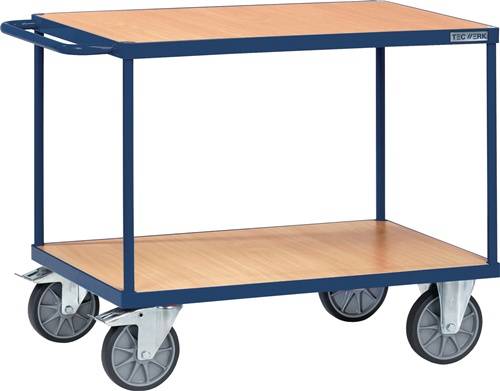 2000444115 Tischwagen 2 Ladeflächen L1000xB600mm saphirblau Trgf.600kg TECWERK