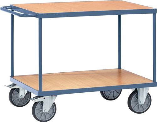 2000444117 Tischwagen 2 Ladeflächen L1200xB800mm saphirblau Trgf.600kg TECWERK