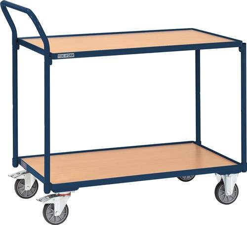 2000444129 Tischwagen 2 Ladeflächen L1000xB600mm saphirblau Trgf.300kg Bügel senkr.TECWERK