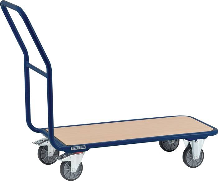 Plattformwagen Ladeflächen L850xB450mm STA blau Trgf.250kg Gesamt-L.940mmTECWERK