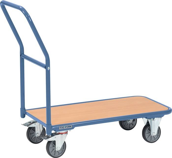 Plattformwagen Ladeflächen L1000xB600mm STA taubenblau Trgf.250kg TECWERK