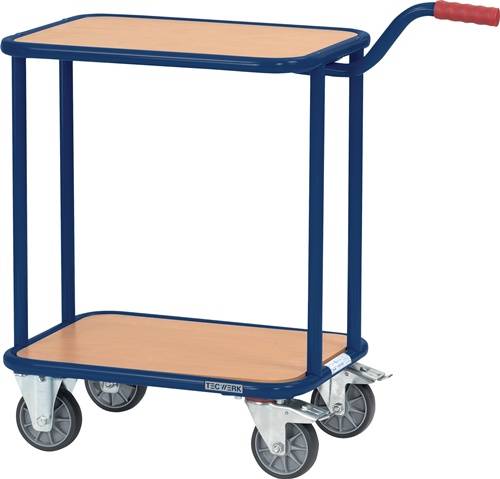 2000444173 Griffroller L600xB450mm 2 Holzwerkstoffplattf.saphirblau Trgf.250kg TECWERK