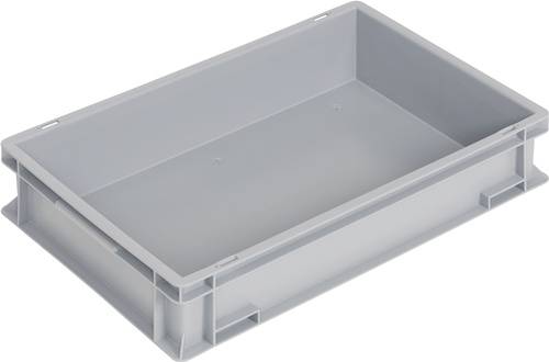 2000447812 Transportbehälter L600xB400xH120mm grau PP Muschelgr.Seitenwände geschl.TECWERK