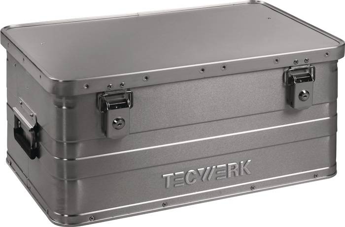 Aluminiumbox L580xB380xH275mm 47l m.Klappverschluss u.Zylinderschl.TECWERK