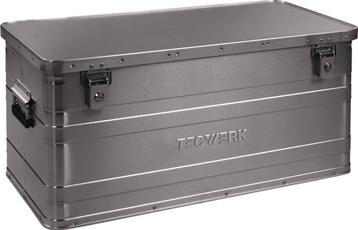 Aluminiumbox L780xB380xH380mm 90l m.Klappverschluss u.Zylinderschl.TECWERK