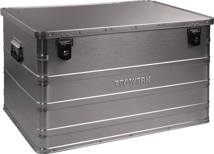 Aluminiumbox L790xB560xH475mm 184l m.Klappverschluss u.Zylinderschl.TECWERK