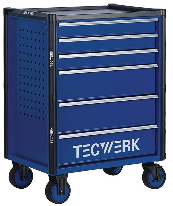 Werkzeugwagen TREND 2.0 B745xT475xH950mm 300kg 6 Schubl.152-tlg.Stahlbl.TECWERK