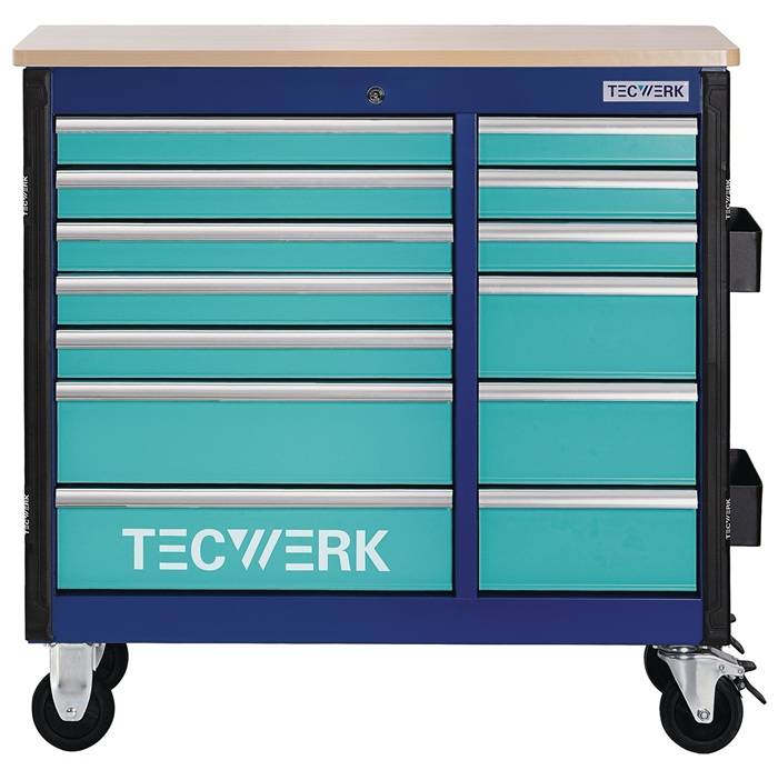 Rollwerkbank PLUS 2.0 S Außen-B1150xT500xH1015mm Schubl.13 30kg 500kg TECWERK