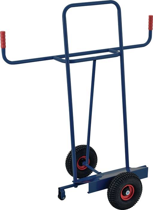 Plattenkarre Trgf.350kg H.1440mm Aufl.-L500xB200mm Bereifung Luft saphirblau TW