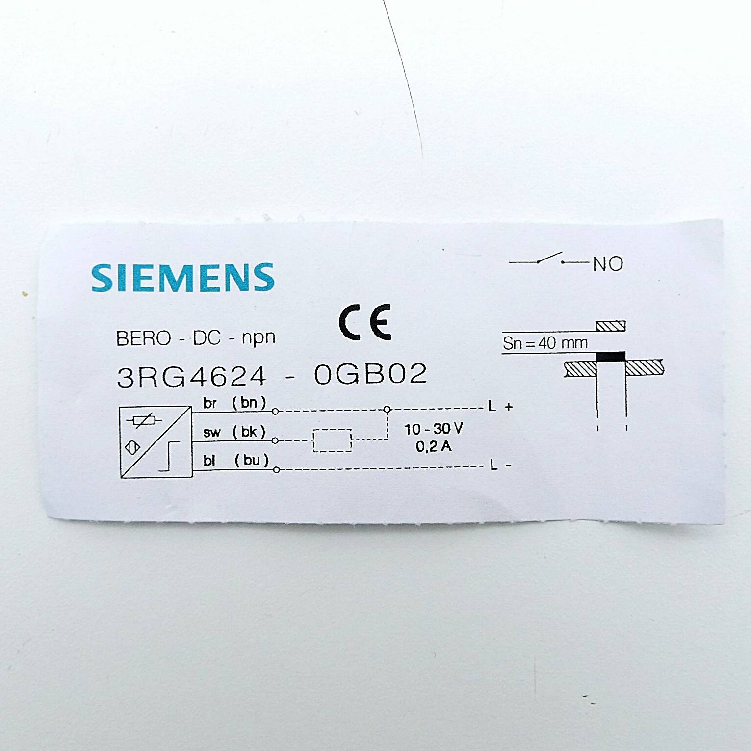 Siemens Näherungsschalter (3RG4624-0GB02)