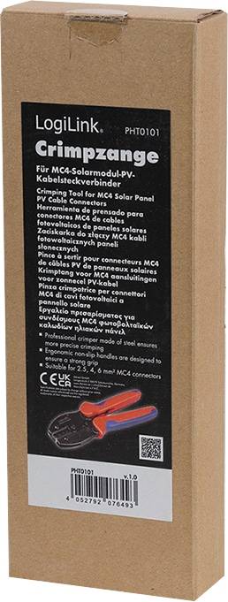 LOGILINK Crimpzange für PV-Steckverbinder, von Solarmodul-PV-Kabeln