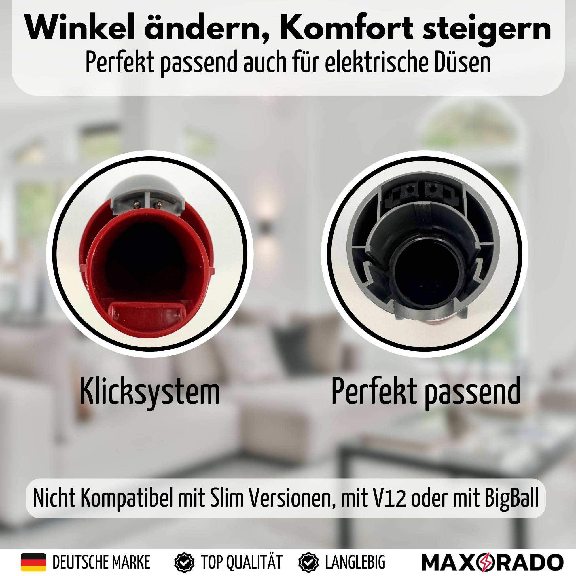 Winkeladapter Winkel Aufsatz für Dyson V7 V8 V10 V11 V15 Biegeadapter Staubsauger Zubehör