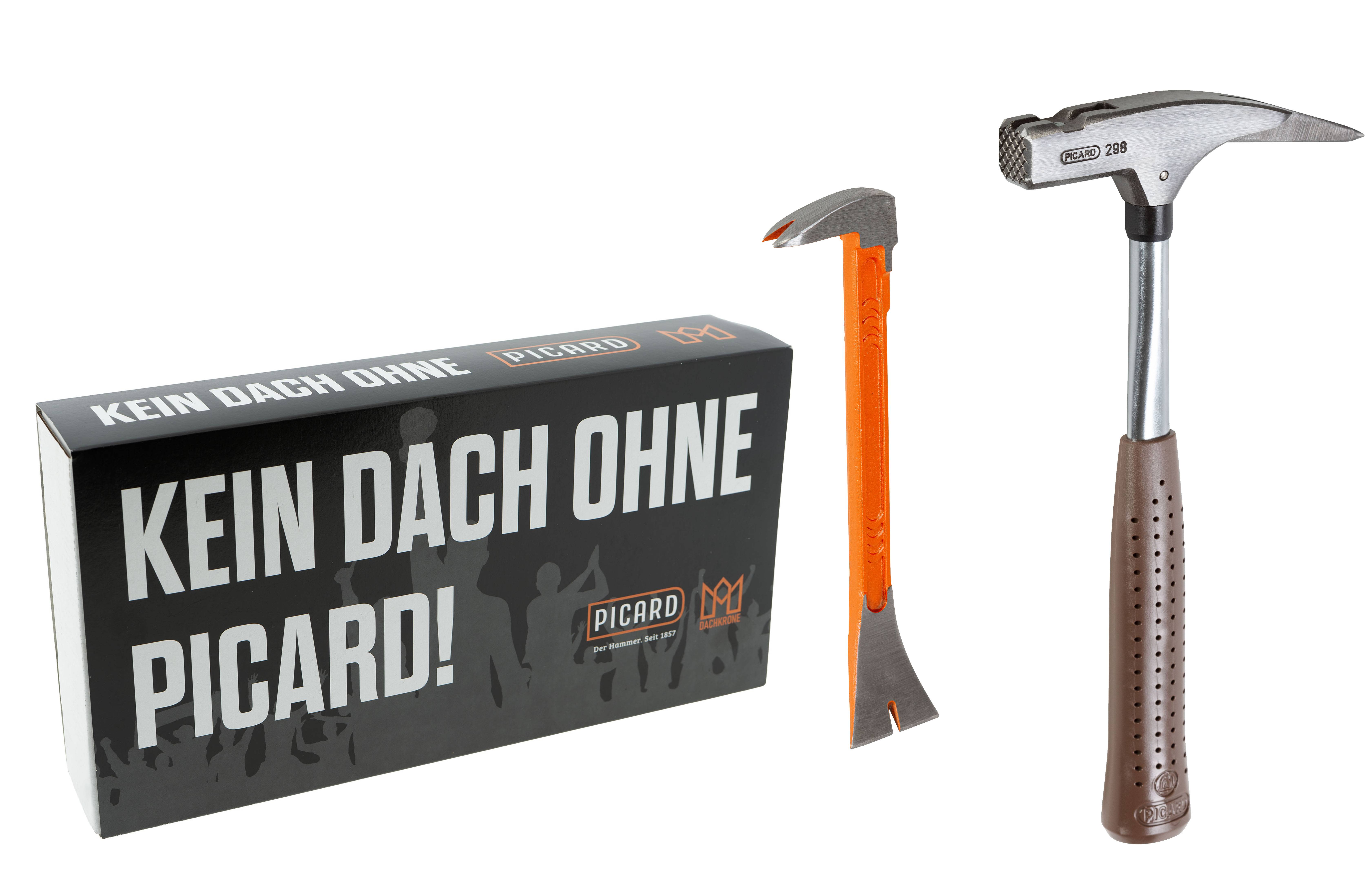 DACHKRONE Set 2 – PICARD Latthammer Nr. 298 geraut & BlackGiant Utility Bar 250 mm