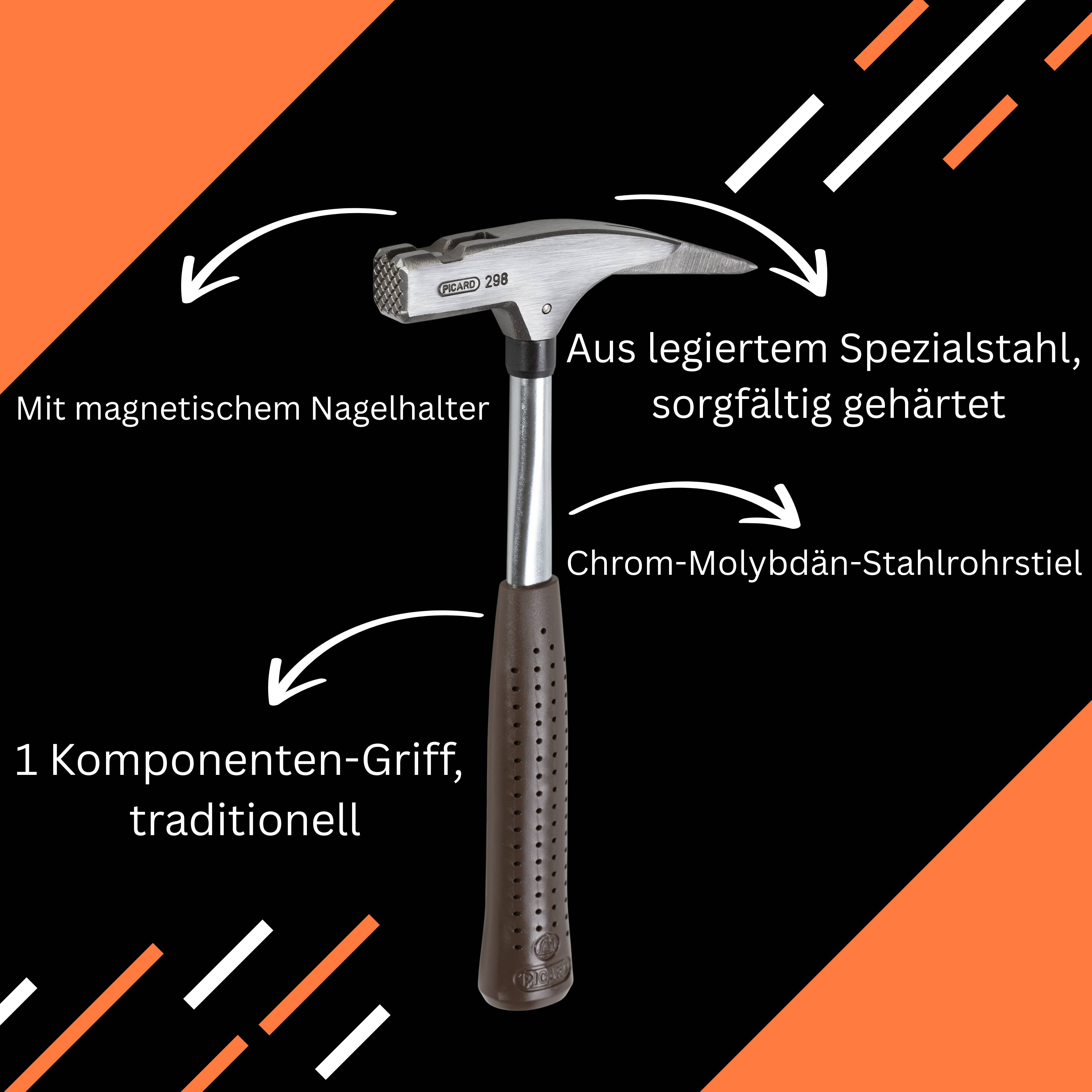 DACHKRONE Set 2 – PICARD Latthammer Nr. 298 geraut & BlackGiant Utility Bar 250 mm