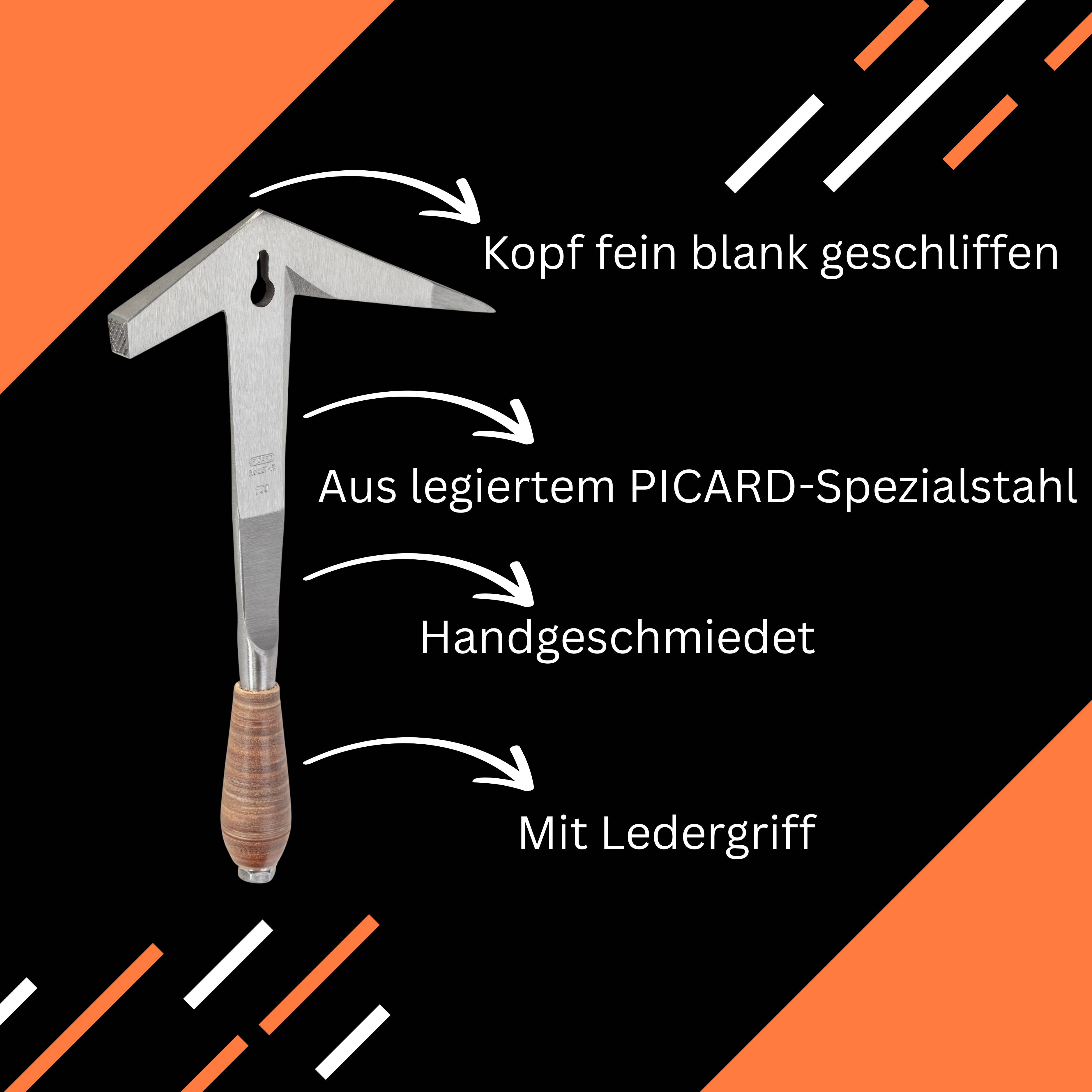 DACHKRONE Set 1 – PICARD Schieferhammer Nr. 207 R XL & Haubrücke Nr. 209 gebogen