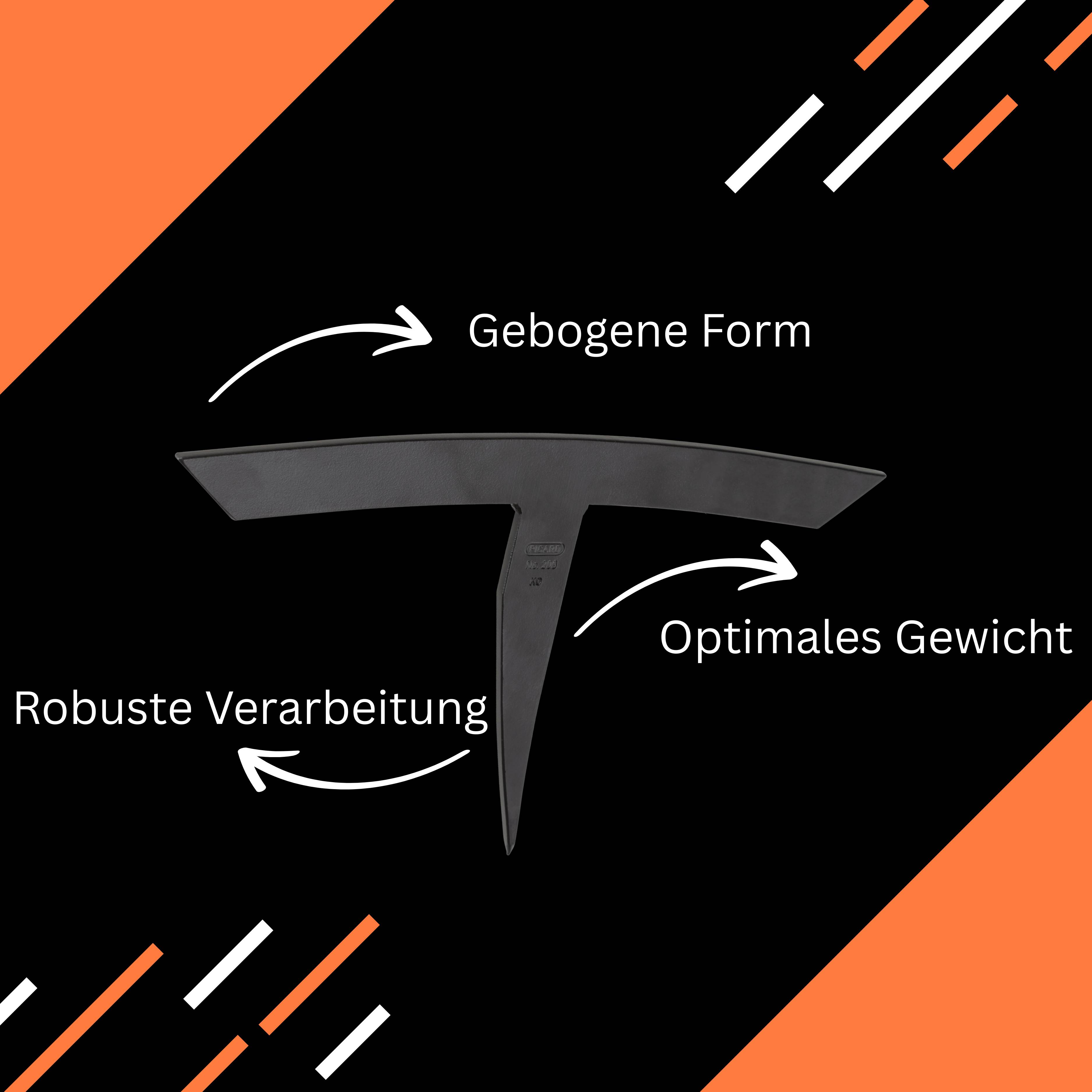 DACHKRONE Set 1 – PICARD Schieferhammer Nr. 207 R XL & Haubrücke Nr. 209 gebogen