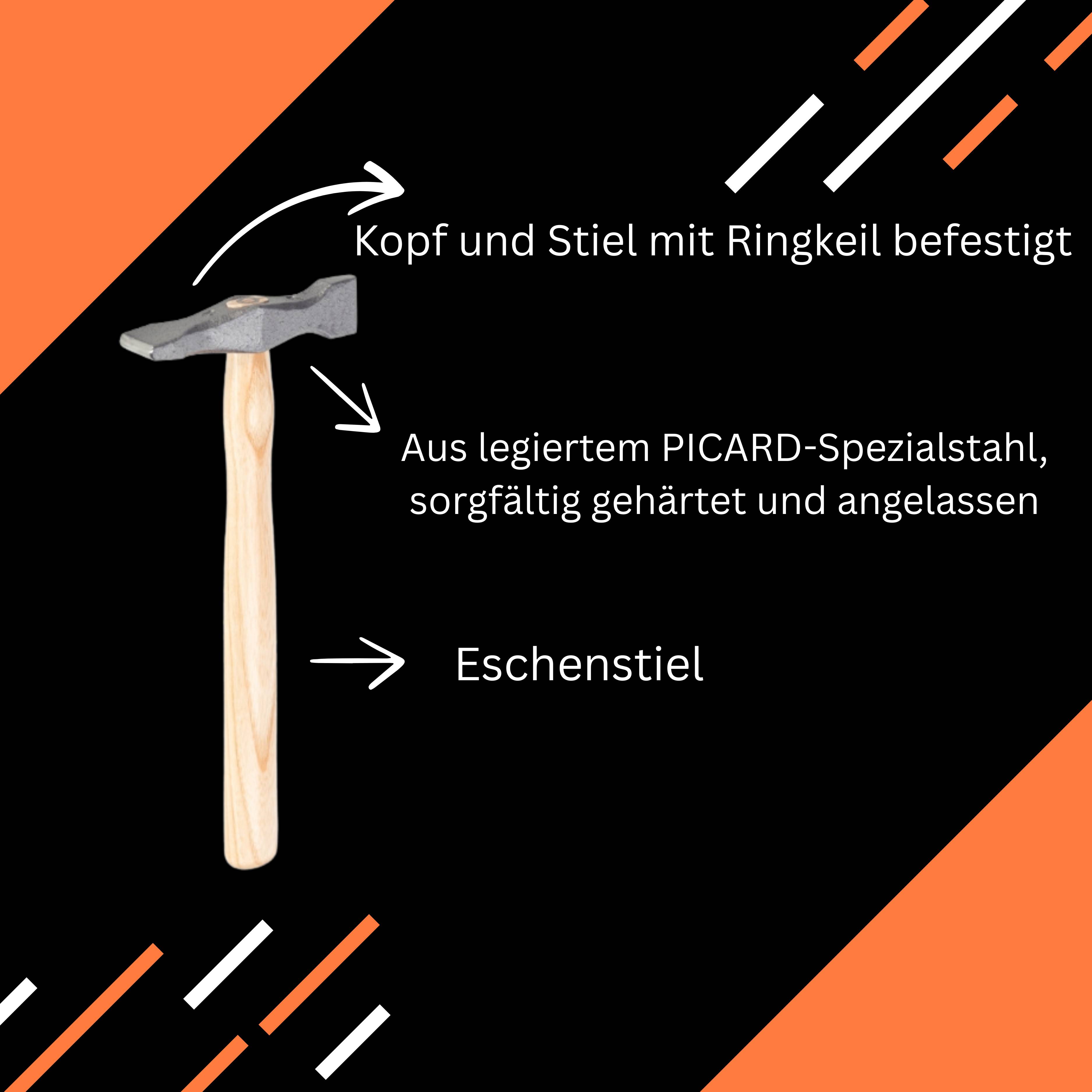 DACHKRONE Set 4 – PICARD Kreuzschweifhammer Nr. 175, Flachzange Nr. 192 & Plastikhammer Nr. 252