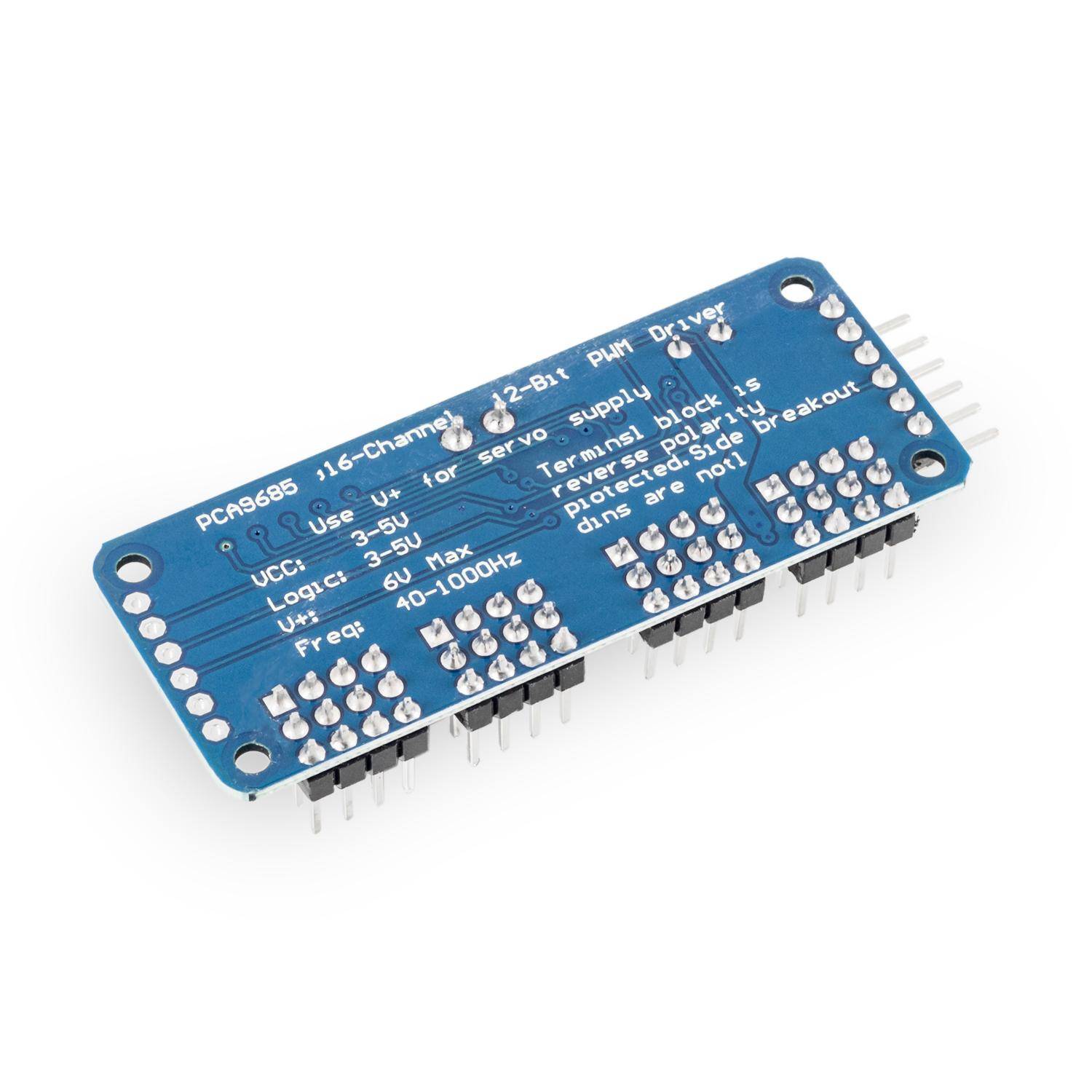 BerryBase 16-Kanal PWM Servo Treiber Board, PCA9685, I2C, 12Bit, 1,6kHz, 3,3-5V