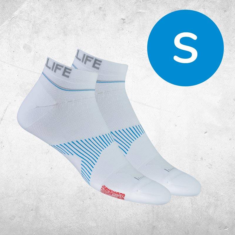 NeuroSocks Athletic NoShow Socken - weiß S - Socken - Größe 35-38 - Atmungsaktive Knöchelsocken, nahtlos & maschinenwaschbar – blasenvermeidend