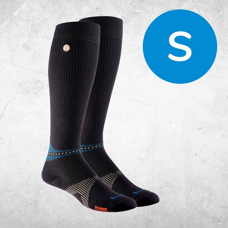 NeuroSocks Athletic Knee High Socken - schwarz - S - Größe 35-38 - Atmungsaktive Kniesocken - nahtlos & maschinenwaschbar – blasenvermeidend & ger