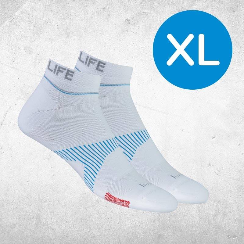 NeuroSocks Athletic NoShow Socken - weiß XL - Größe 47-50 - Atmungsaktive Knöchelsocken - maschinenwaschbar – blasenvermeidend & geruchshemmend