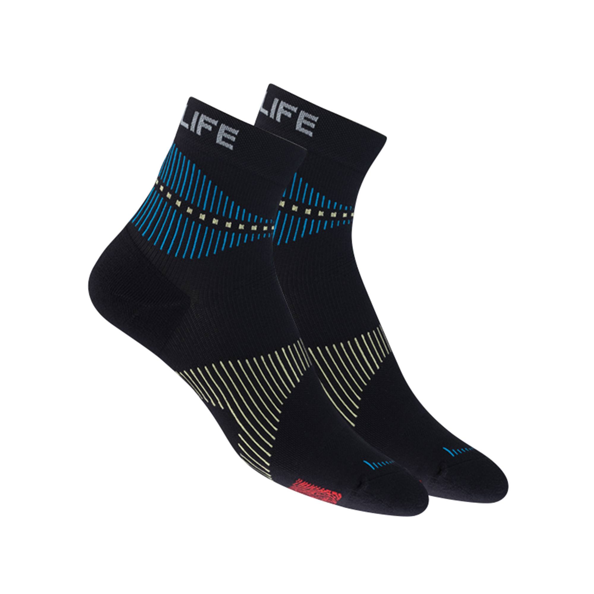 NeuroSocks Athletic Socken - schwarz -S - Socken - Größe 35-38 - Atmungsaktive Socken, nahtlos & maschinenwaschbar – blasenvermeidend & geruchshem