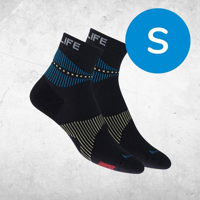 NeuroSocks Athletic Socken - schwarz -S - Socken - Größe 35-38 - Atmungsaktive Socken, nahtlos & maschinenwaschbar – blasenvermeidend & geruchshem